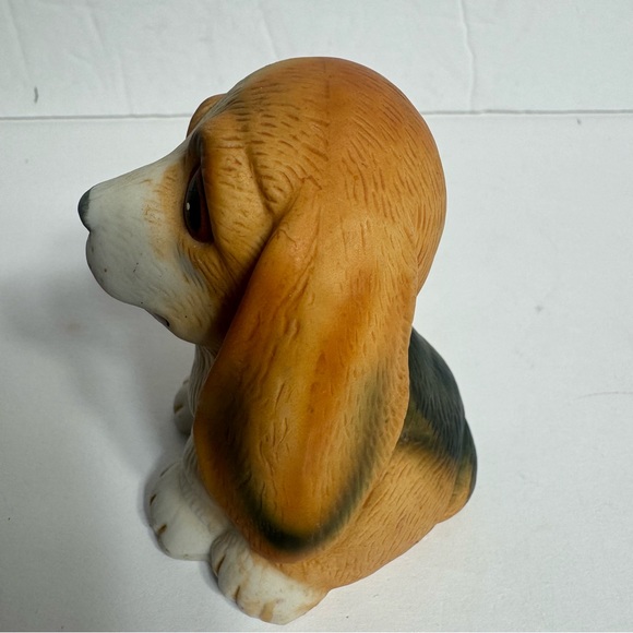 Vintage Homco Adorable Basset Hound Beagle ceramic Dog Figurine - Picture 3 of 8